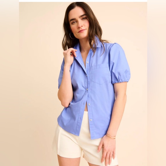 Women Untuckit Stretch Cotton Short-Sleeve Gail Shirt size 12 new - Picture 4 of 10